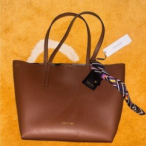NEW Calvin Klein Brown Tote Purse